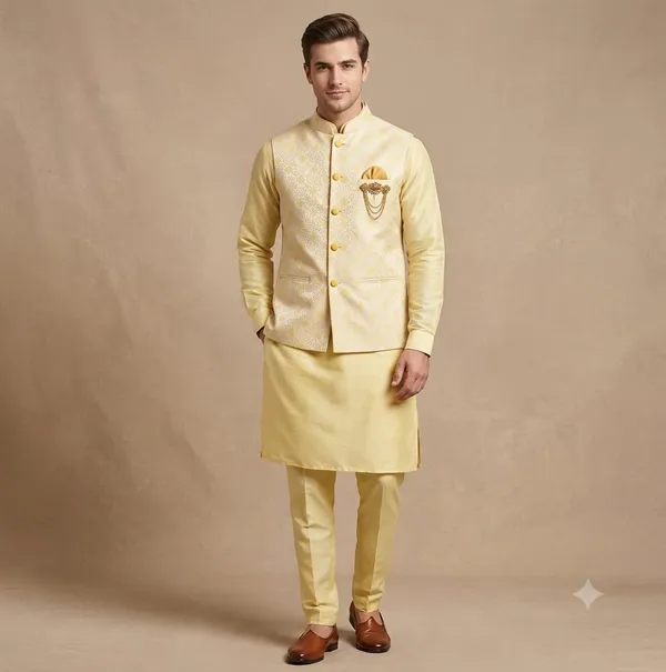 a_men's_traditional_Indian_ensemble,_likely_a_kurta_pajama_set