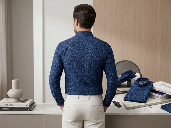 kentonDeep_navy_blue_featuring_a_light_blue_micro-floral_/_ornate_motif_print_across_the_entire_shirt.__