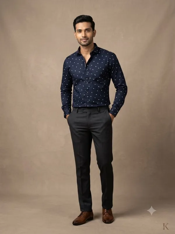 kenton_Deep_navy_blue_base_featuring_a_fine,_evenly_spaced_white_micro-ring/dot_pattern_for_a_clean,_textured_look.__