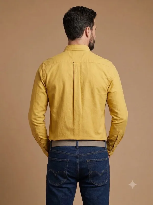 levi's_yellow,_full-sleeve_men's_button-down_shirt