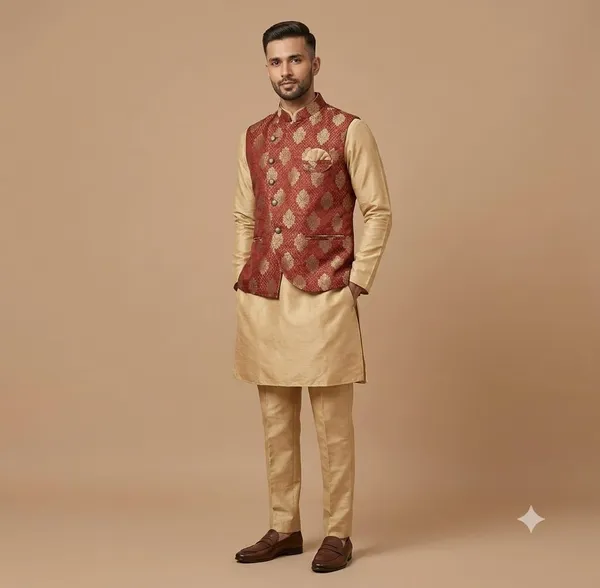 man_is_a_traditional_Indian_ensemble_consisting_of_a_kurta,_churidar_pajama,