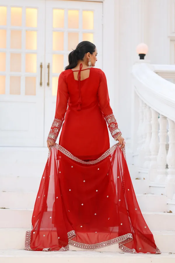 Red_Georgette_Embroidered_Sharara_Suit_For_Women