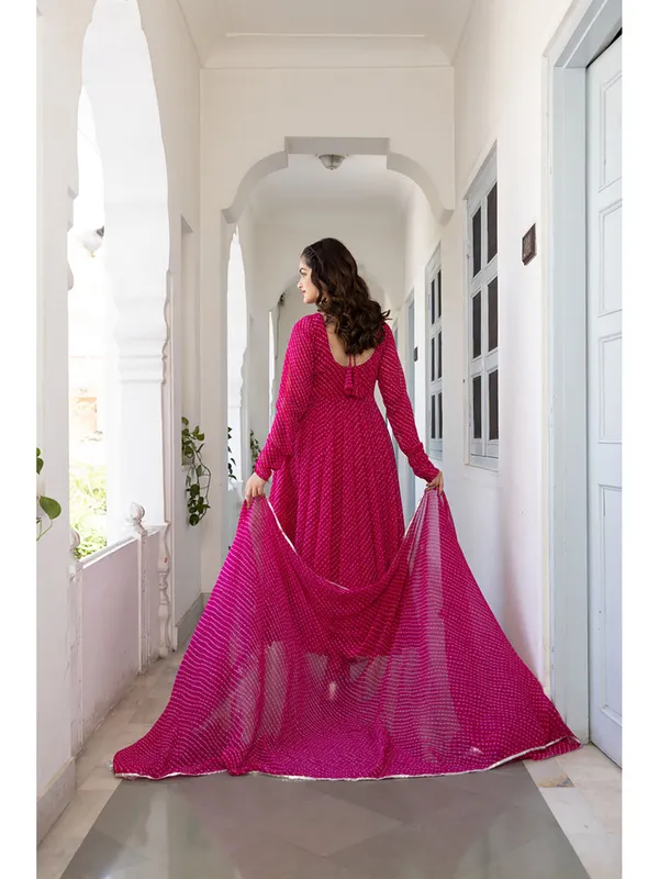 Pink_Georgette_Flared_Embellished_Anarkali_Suit_Set_For_Women
