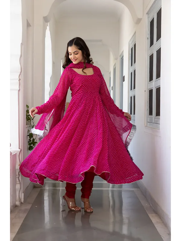 Pink_Georgette_Flared_Embellished_Anarkali_Suit_Set_For_Women