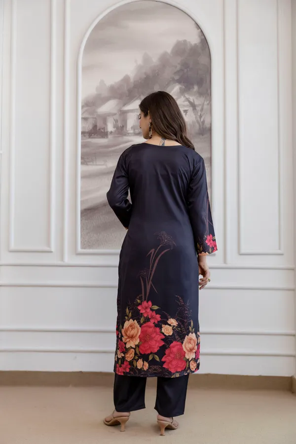 Navy_Blue_Floral_Embroidered_Chiffon_Kurta_Set_For_Women