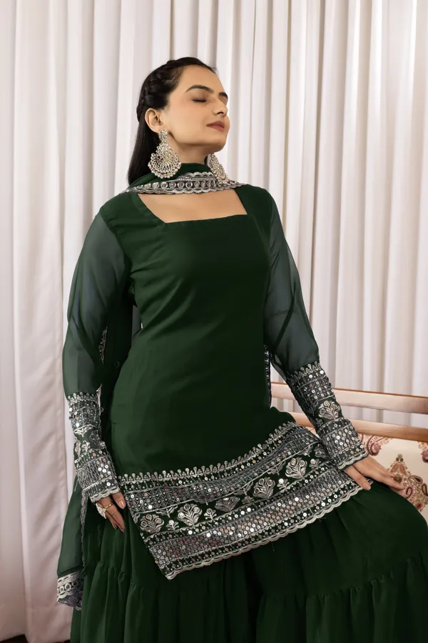 Green_Georgette_Embroidered_Sharara_Suit_Set_For_Women