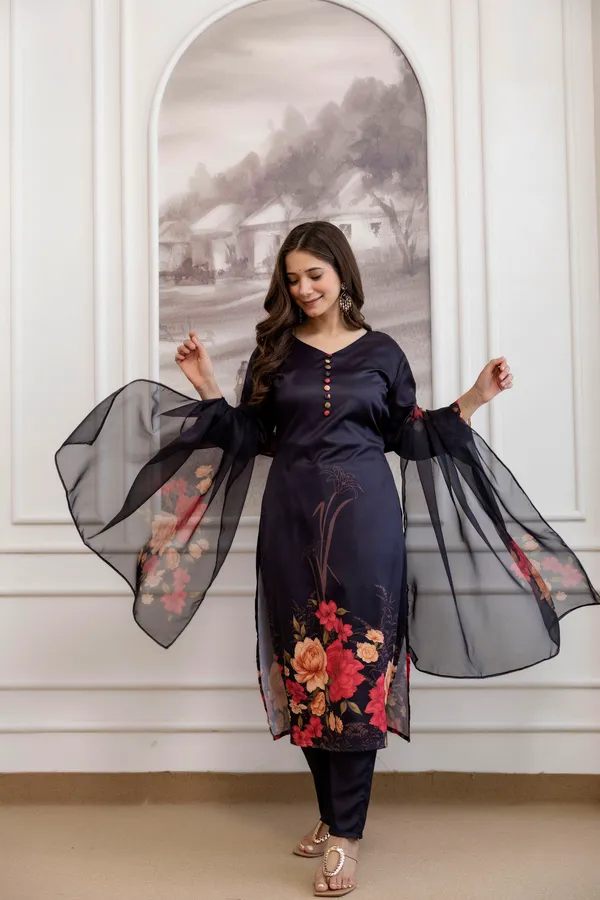 Navy_Blue_Floral_Embroidered_Chiffon_Kurta_Set_For_Women