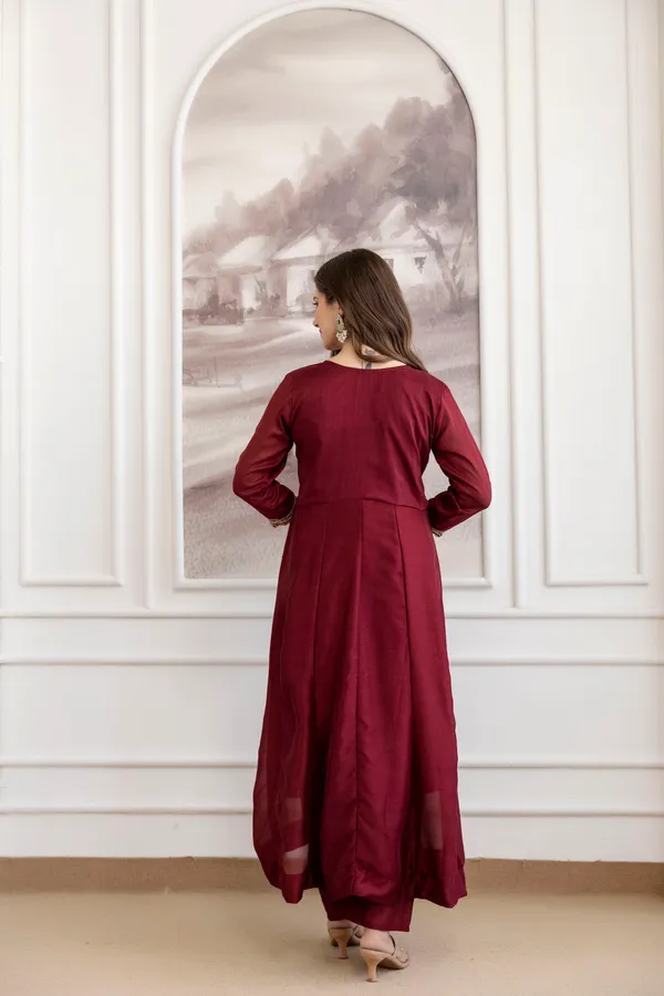Maroon_Embroidered_Silk_Blend_Anarkali_Suit_For_Women