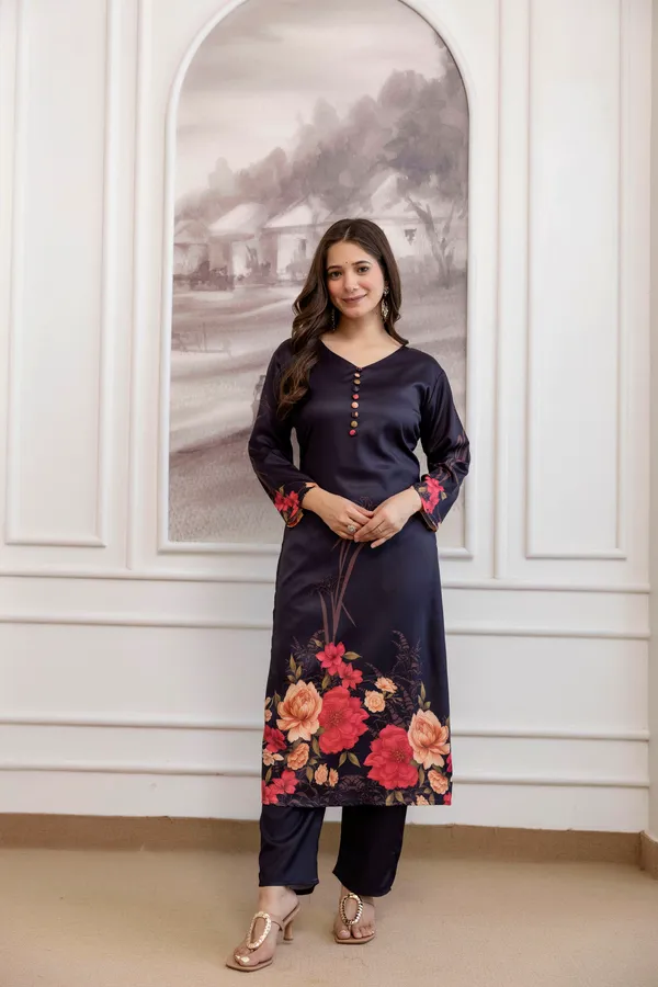 Navy_Blue_Floral_Embroidered_Chiffon_Kurta_Set_For_Women