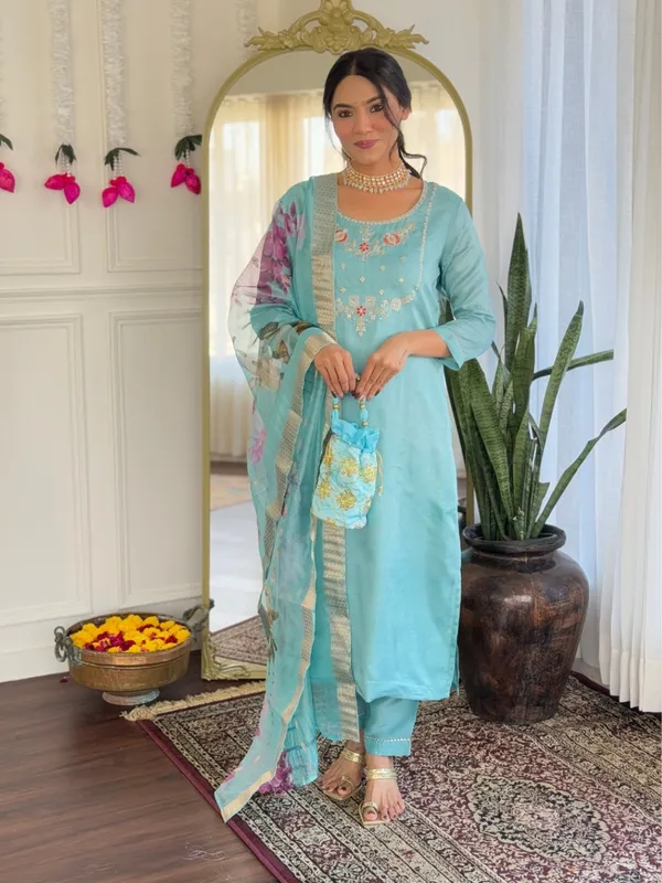 Sky_Blue_Cotton_Straight_Fit_Kurta_Set_For_Women