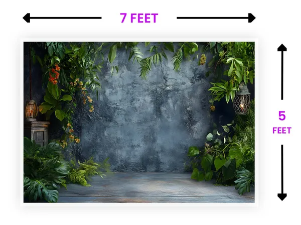 Jungle_Greenery_Photography_Backdrop_Banner_7�5_ft_�_Tropical_Leaves_Garden_Theme_Background_for_Birthday_Party,_Baby_Shower,_Wedding,_Photo_Booth_&_Studio_Decoration