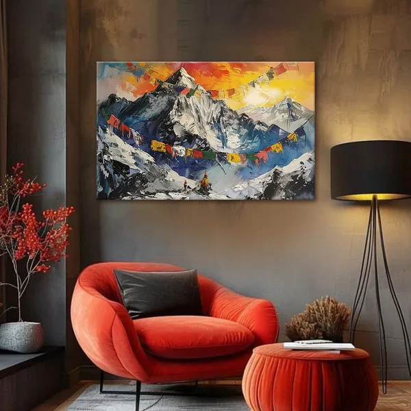 Himalayan_Prayer_Flags_Vibrant_Snow_Mountain_Canvas_Art_For_Meditation_Living_Spaces_Rolled_Canvas_Without_Frame_Classic
