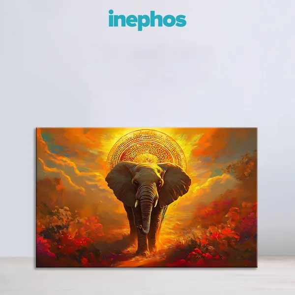 Divine_Elephant_Of_Abundance_Power_Protection_Prosperity_Stretched_Canvas_With_Mdf_Back_Frame_Classic