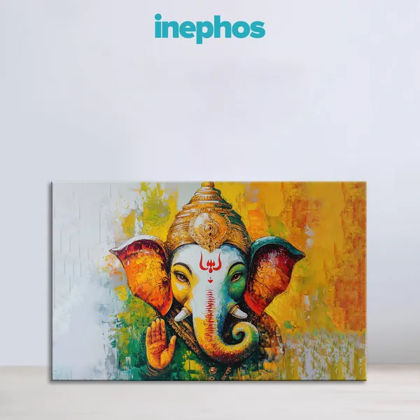 Lord_Ganesha_Blessing_Painting_Ganpati_Bappa_Vastu_Canvas_Spiritual_Religious_God_Wall_Art_For_Pooja_Room_And_For_Living_Room_Decor_Stretched_Canvas_With_Mdf_Back_Frame_Classic