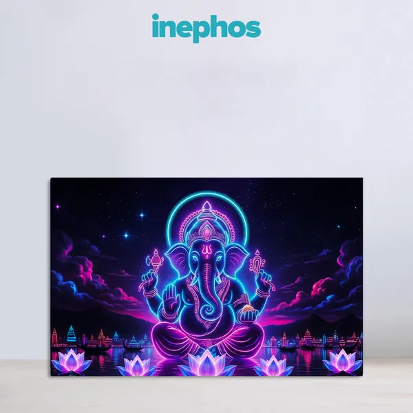 Lord_Ganesha_Canvas_Painting_Cosmic_Neon_Style_Effect_Ganpati_Wall_Art_Modern_Spiritual_Artwork_For_Living_Room_Meditation_Space_Puja_Room_Rolled_Canvas_Without_Frame_Classic
