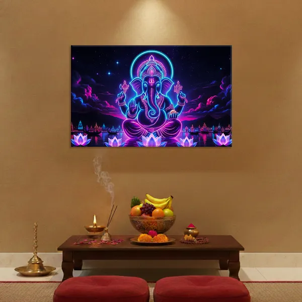 Lord_Ganesha_Canvas_Painting_Cosmic_Neon_Style_Effect_Ganpati_Wall_Art_Modern_Spiritual_Artwork_For_Living_Room_Meditation_Space_Puja_Room_Rolled_Canvas_Without_Frame_Classic