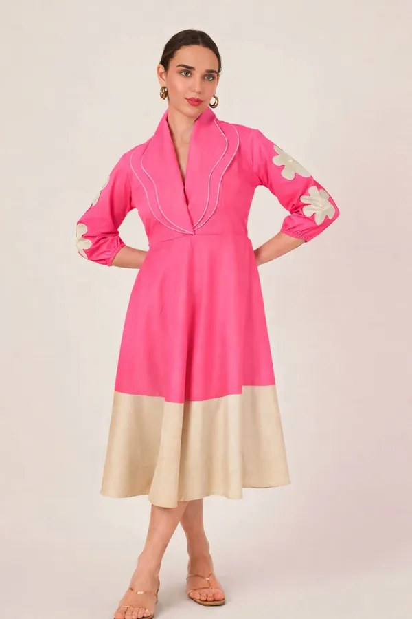 Fuchsia_Bloom_Midi_Dress