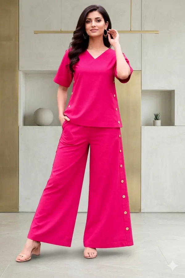 Rani_Pink_Cotton_Co-Ord_Set_For_Women