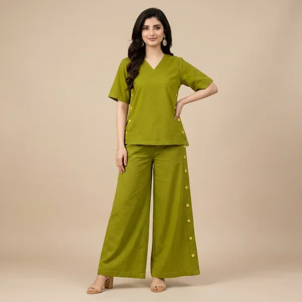 Mehandi_Green_Cotton_Co-Ord_Set_For_Women