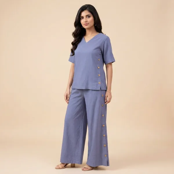 Periwinkle_Blue_Cotton_Co-Ord_Set_For_Women
