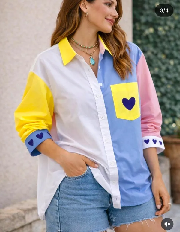 Multicolors_Semi_Linen_Dual_Shade_Heart_Shirt_For_Women