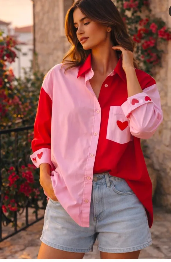 Multicolors_Semi_Linen_Dual_Shade_Heart_Shirt_For_Women