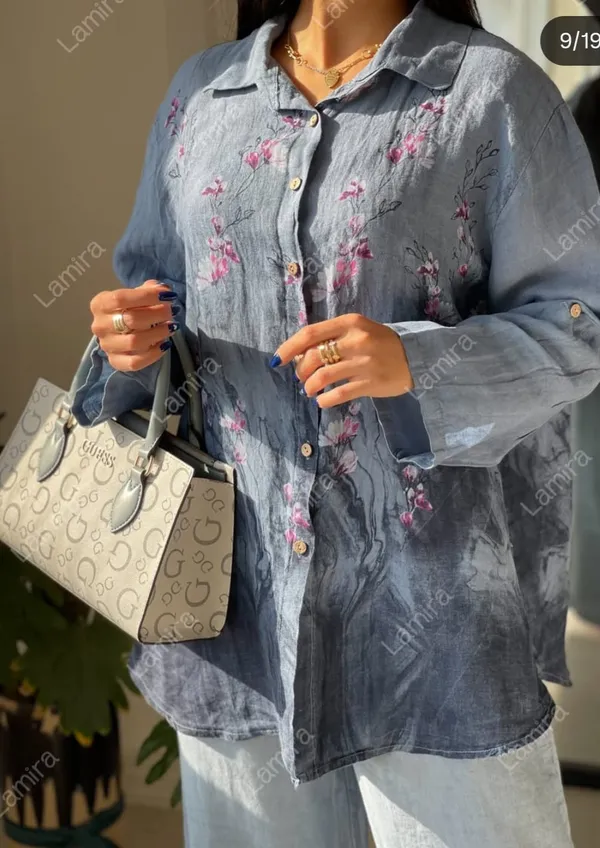 Grey_Cotton_Linen_Printed_Shirt_For_Women
