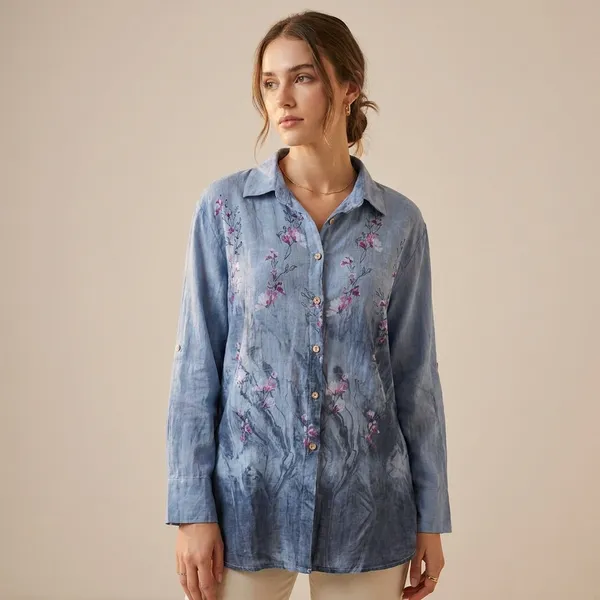Grey_Cotton_Linen_Printed_Shirt_For_Women