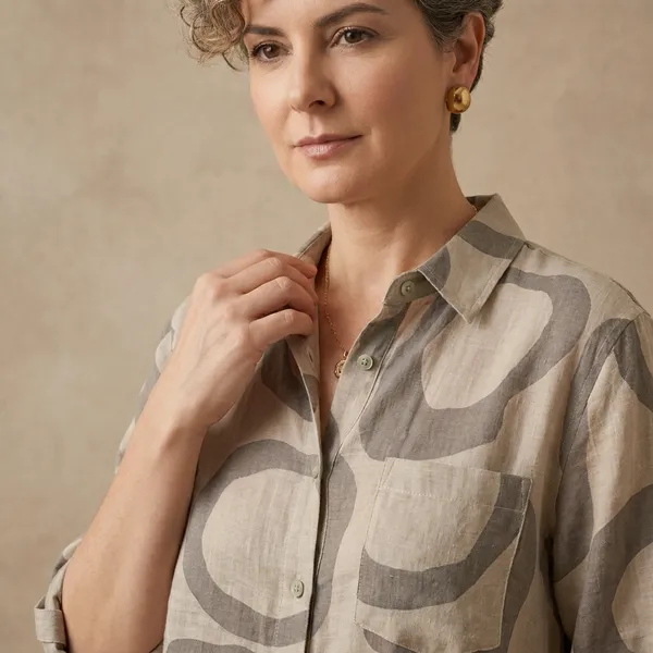 Beige_Linen_Printed_Shirt_For_Women