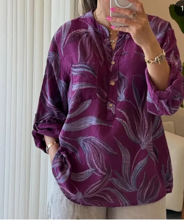 Wine_Cotton_Linen_Printed_Co-Ord_Set_For_Women