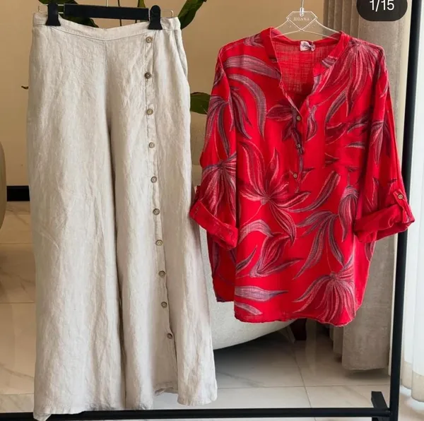 Red_Cotton_Linen_Printed_Co-Ord_Set_For_Women
