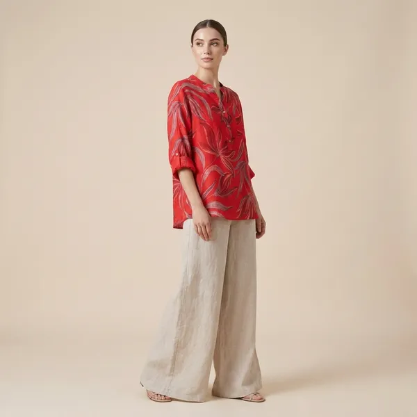 Red_Cotton_Linen_Printed_Co-Ord_Set_For_Women