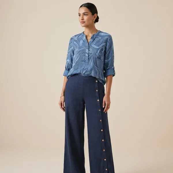 Blue_Cotton_Linen_Printed_Co-Ord_Set_For_Women