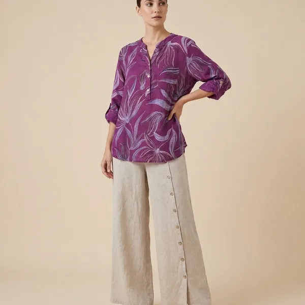 Wine_Cotton_Linen_Printed_Co-Ord_Set_For_Women
