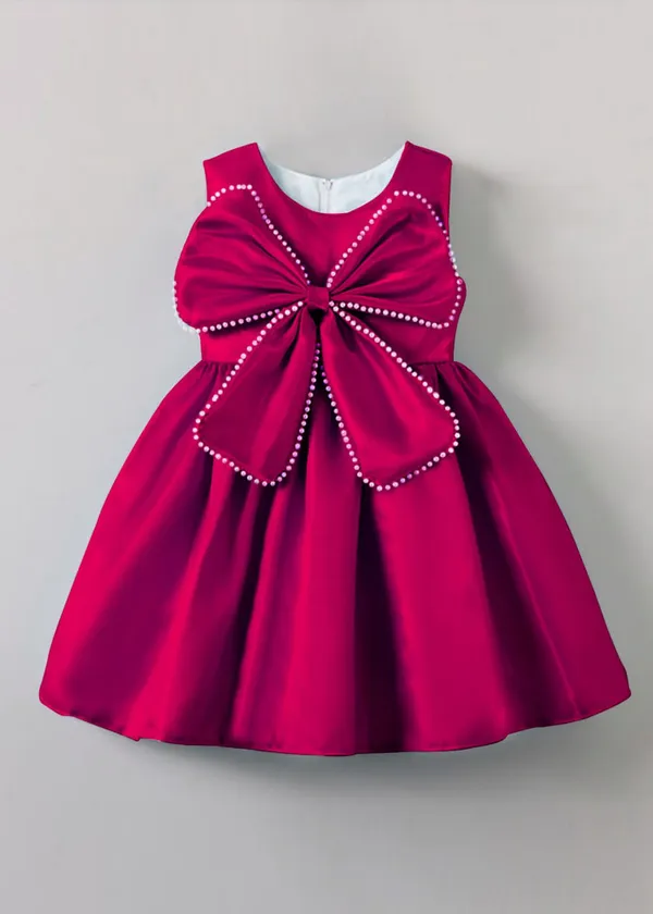 Dark_Pink_Crystal_Premium_Dress_For_Baby_Girls