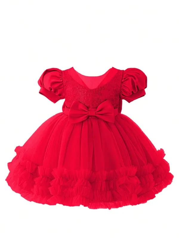 Red_Satin_And_Net_Premium_Dress_For_Baby_Girls