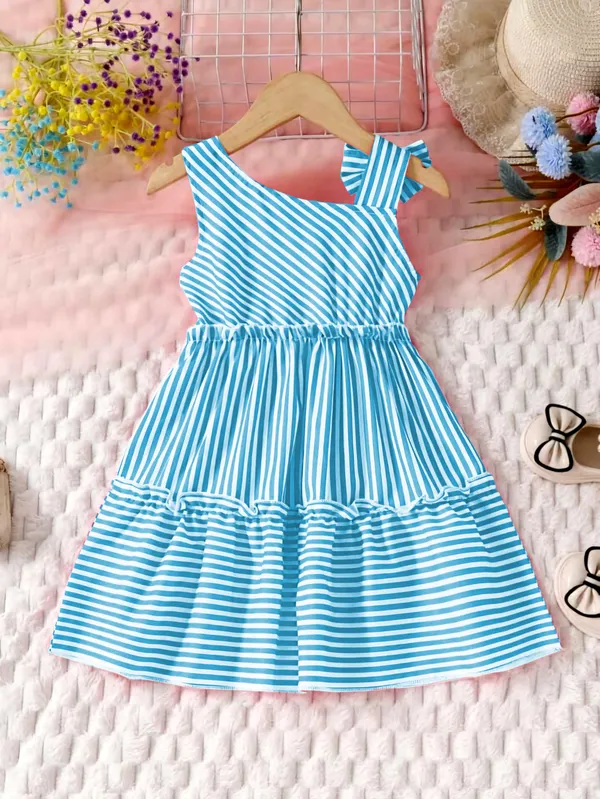 Blue_And_White_Rayon_Premium_Dress_For_Baby_Girls