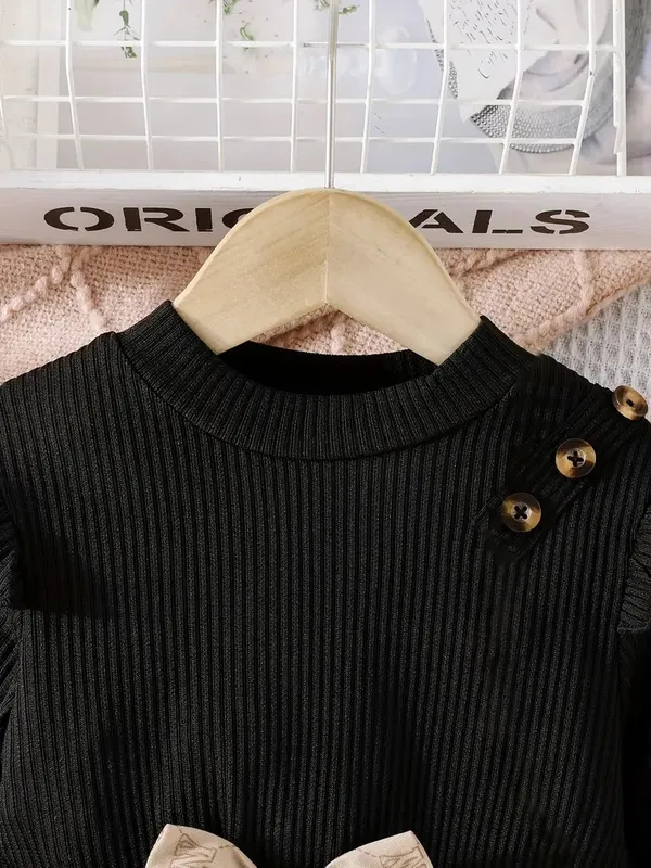 Black_And_Beige_Modal_And_Net_Premium_Dress_For_Baby_Girls