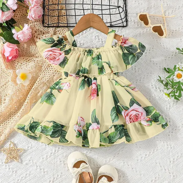 Yellow_Georgette_Premium_Dress_For_Baby_Girls