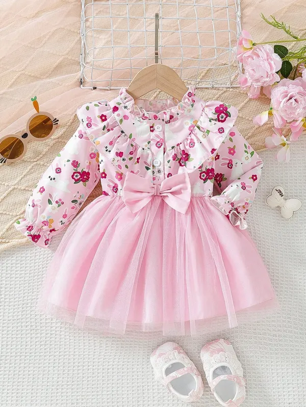 Pink_Rayon_And_Net_Premium_Dress_For_Baby_Girls