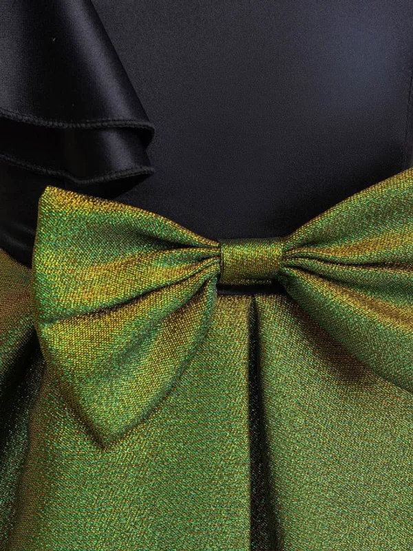 Black_And_Green_Satin_And_Net_Premium_Dress_For_Baby_Girls