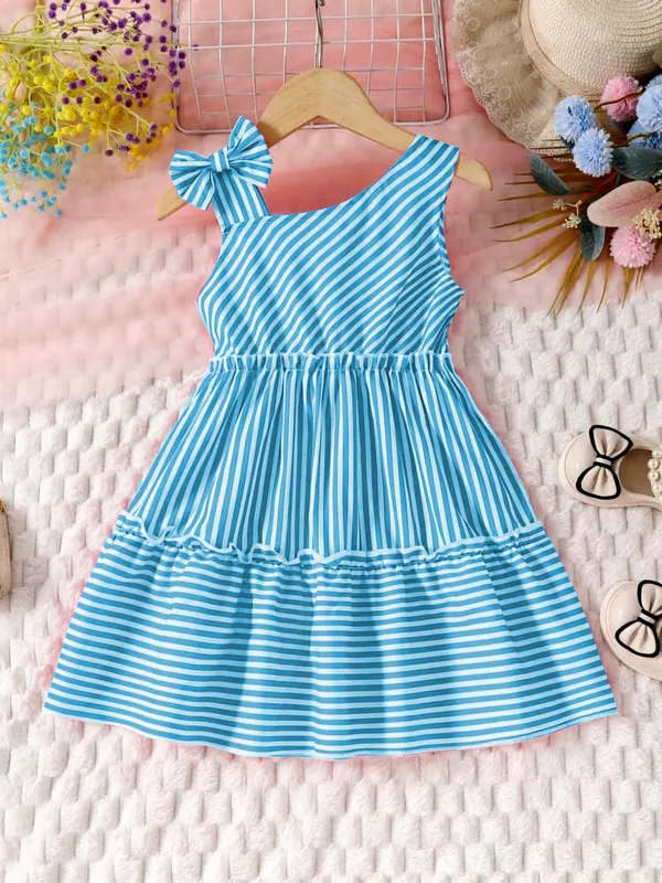 Blue_And_White_Rayon_Premium_Dress_For_Baby_Girls