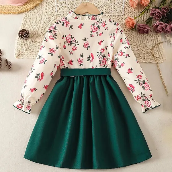 Green_Rayon_And_Satin_Premium_Dress_For_Baby_Girls