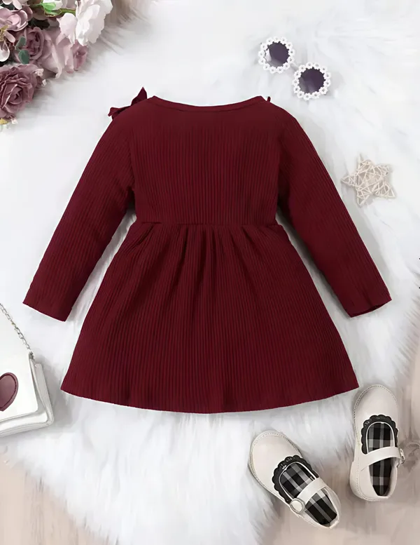 Burgundy_Modal_Premium_Dress_For_Baby_Girls