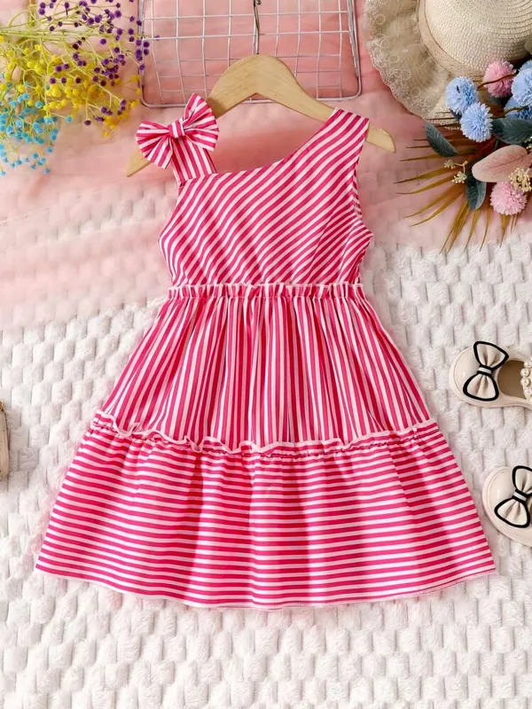 Pink_And_White_Rayon_Premium_Dress_For_Baby_Girls