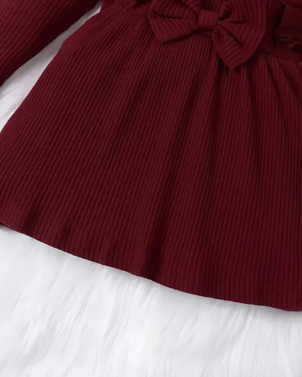Burgundy_Modal_Premium_Dress_For_Baby_Girls