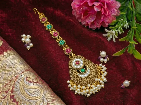 Mansi_Jewl_Point_Traditional_Gold_Plated_Maang_Tikka_for_Women_|_Ethnic_Chandbali_Style_Matha_Patti_with_Pearl_Design_for_Bridal_&_Festive_Wear