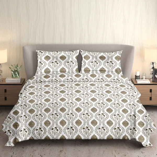 HCS_Living_Emperor_Collection_144_TC_Super_king_Size_Bedsheet_with_2_Pillow_Covers