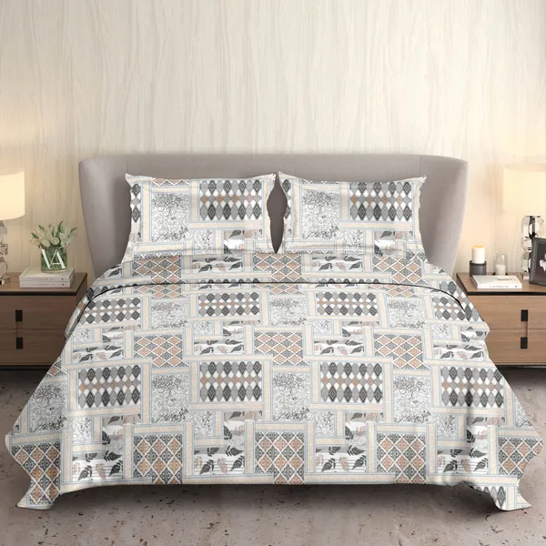 HCS_Living_Emperor_Collection_144_TC_Super_king_Size_Bedsheet_with_2_Pillow_Covers