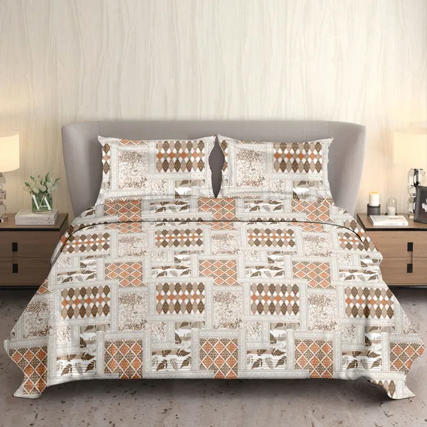 HCS_Living_Emperor_Collection_144_TC_Super_king_Size_Bedsheet_with_2_Pillow_Covers